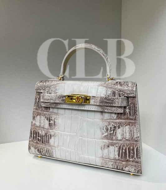 Bag Croco Himalaya - Luxury Handcrafted Exotic Leather Bag